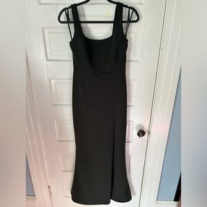 BHLDN Blake Square-Neck Stretch Crepe Maxi Dress